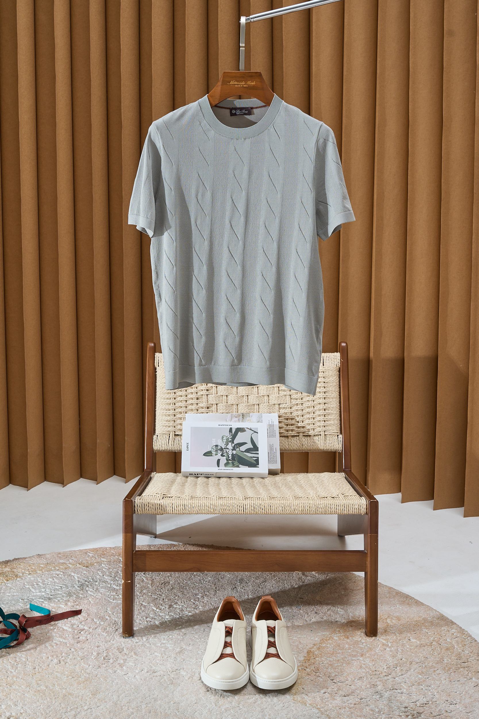 Loro Piana Jacquard Knit Short-Sleeve T-Shirt