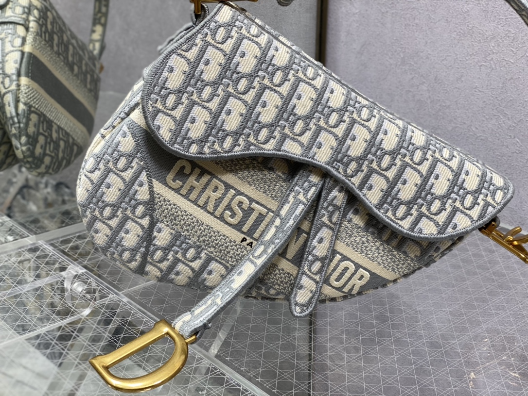 Dior-Saddle Bag -gray