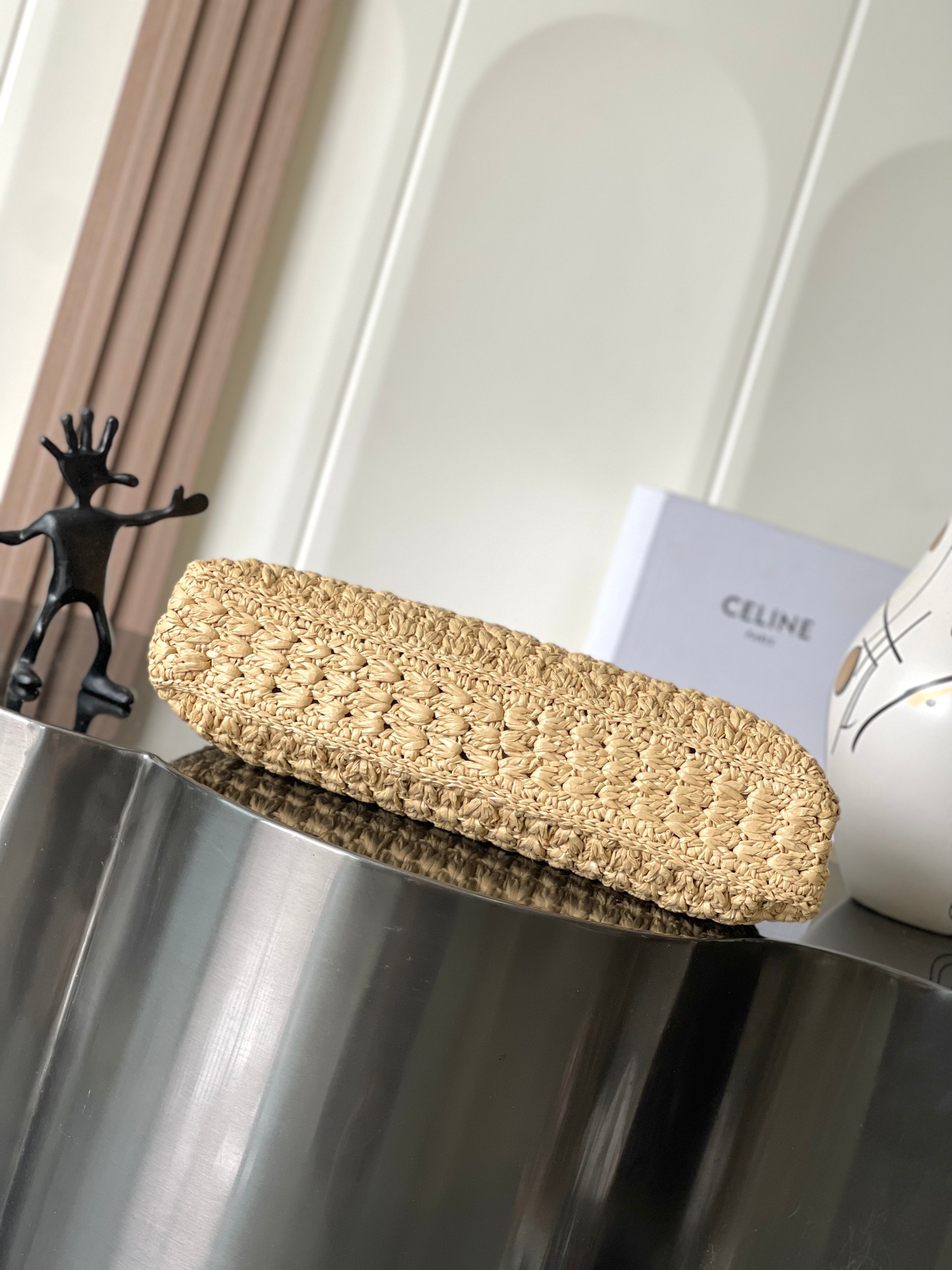 CELINE Triangular Straw Bag i