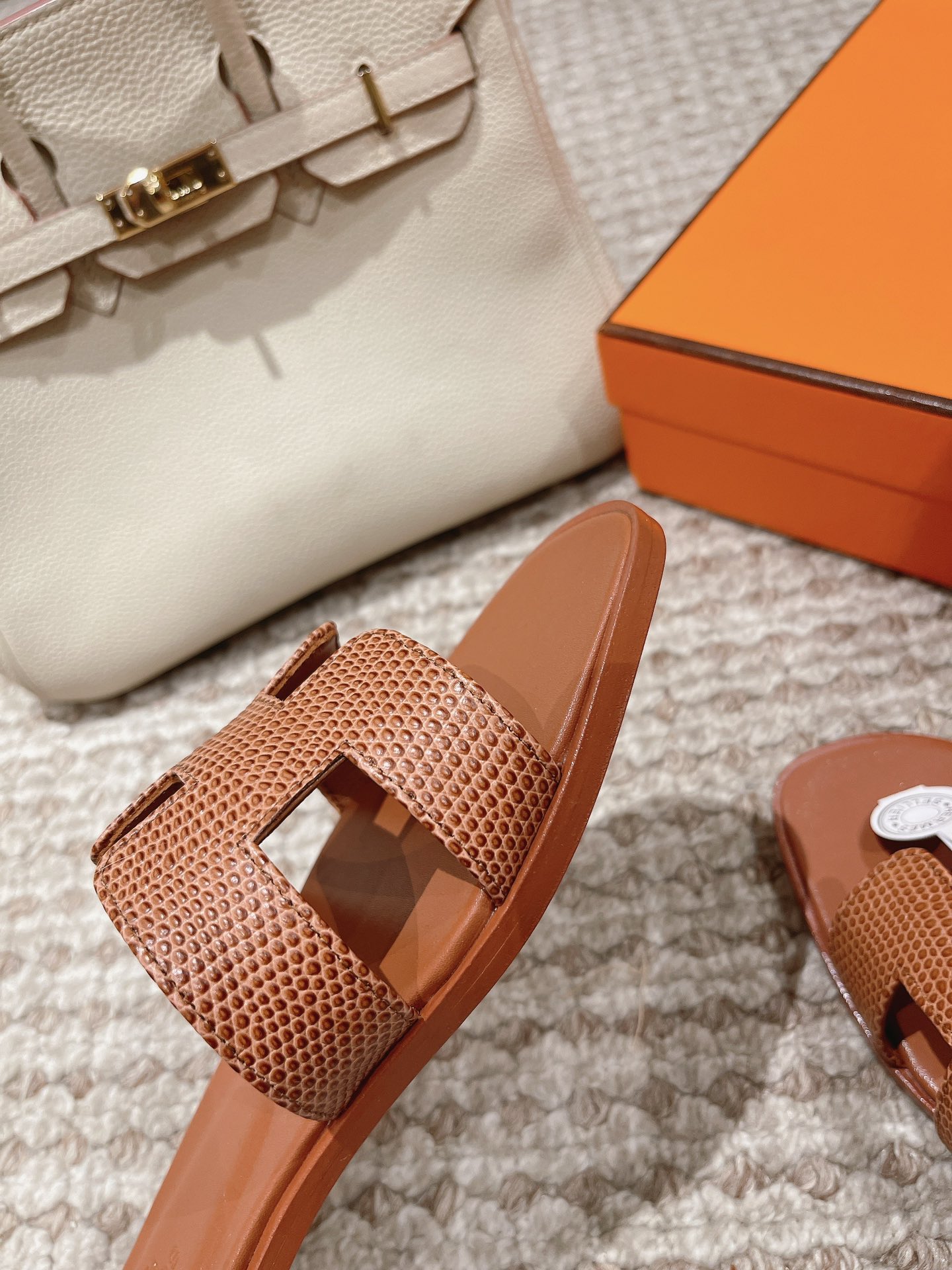 Hermès lizard pattern -Brown