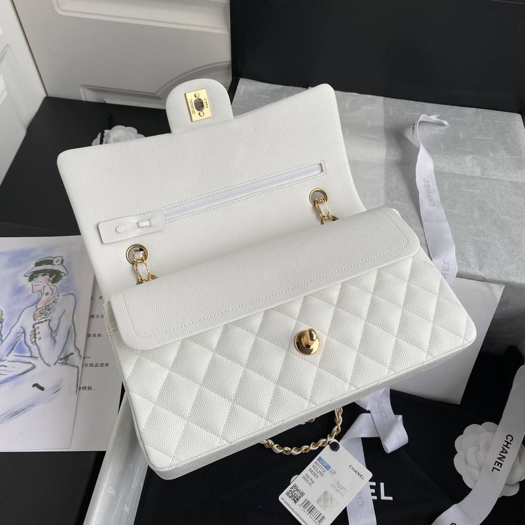 Chanel Classic Flap Bag-white