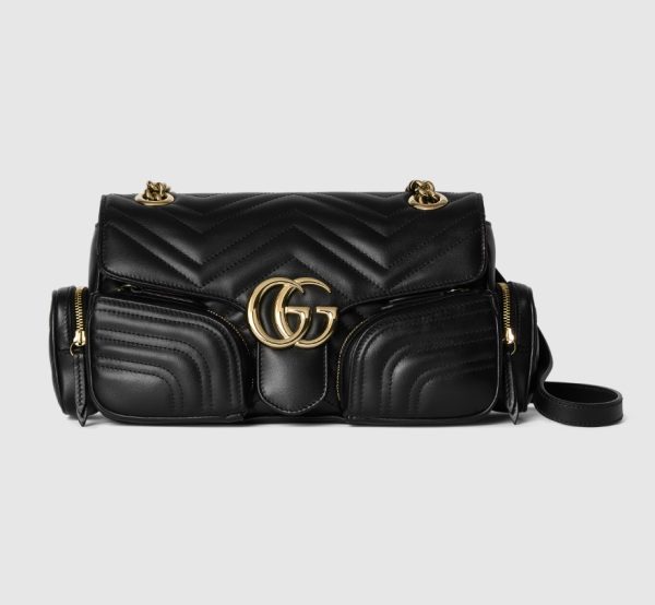 GG MARMONT SMALL MULTI-POCKET BAG-Black-795228