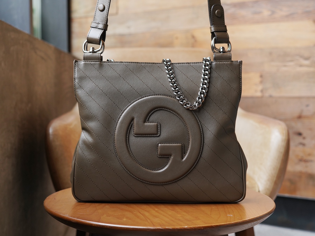 GUCCI BLONDIE SMALL TOTE BAG-Brown-751518