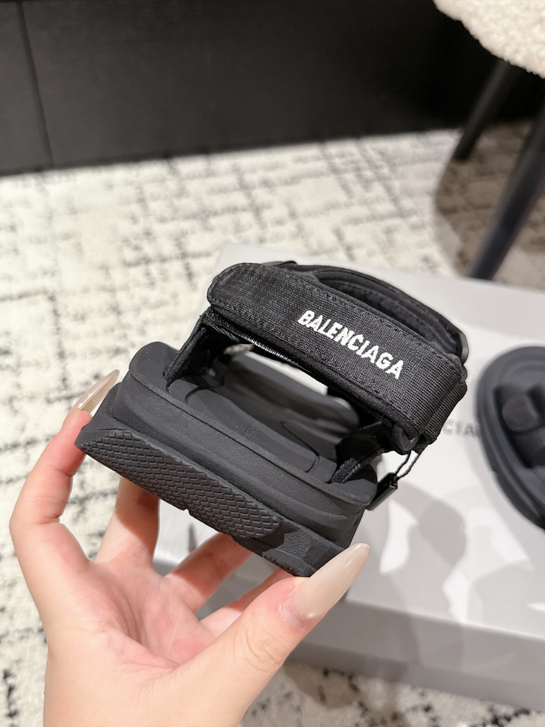 Balenciaga Tourist Series Unisex Velcro Sandals