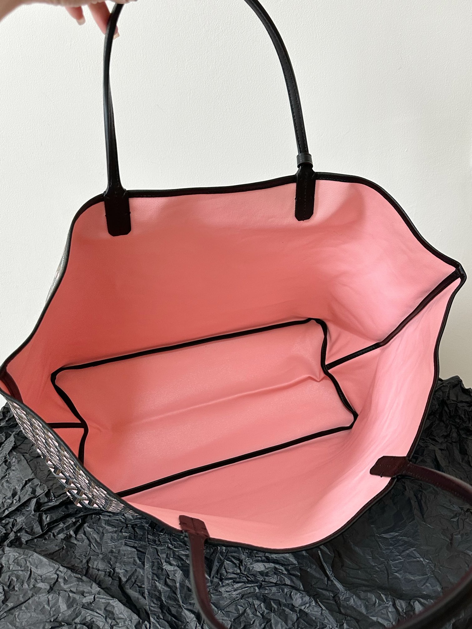 Goyard Pre-Loved Tote in Black & Pink