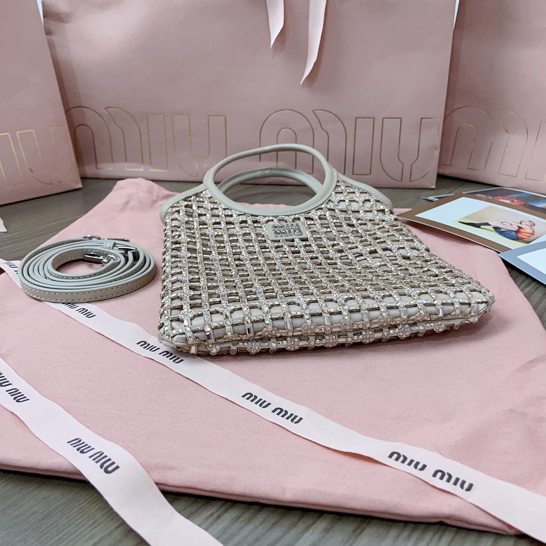 Miu Miu Diamond Crystal-Embellished Tote