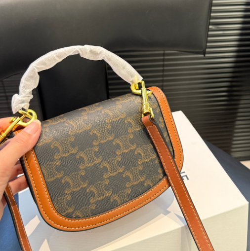 CELINE MINI BESACE CLEA in Triomphe canvas and calfskin