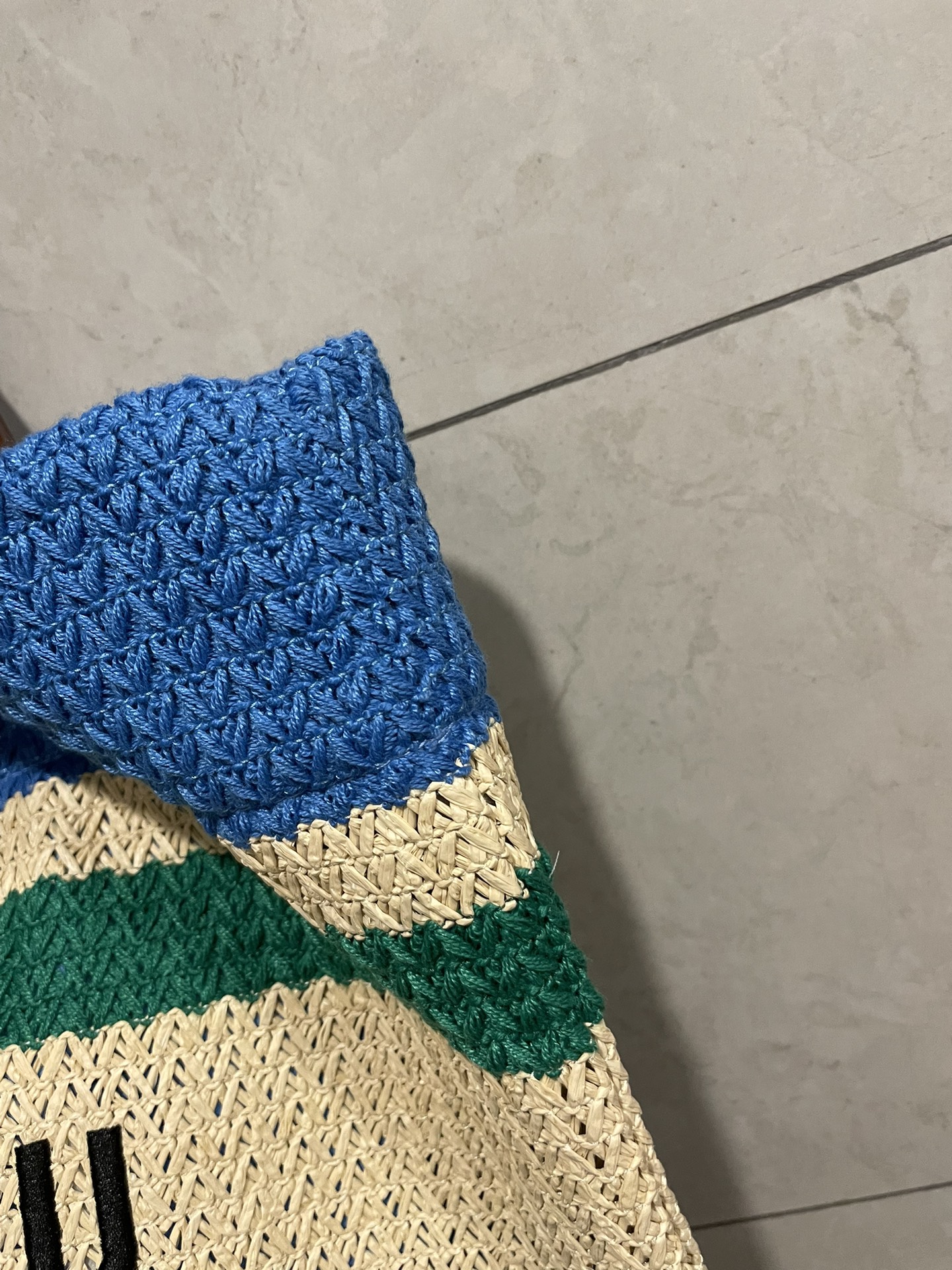 Miu Miu-Raffia woven tote bag