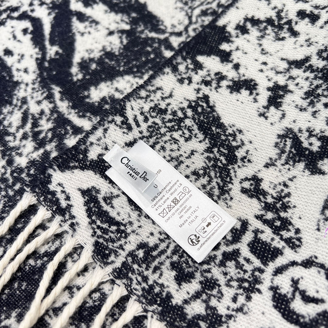 𝐃𝐈𝐎𝐑 Jungle scarf navy blue