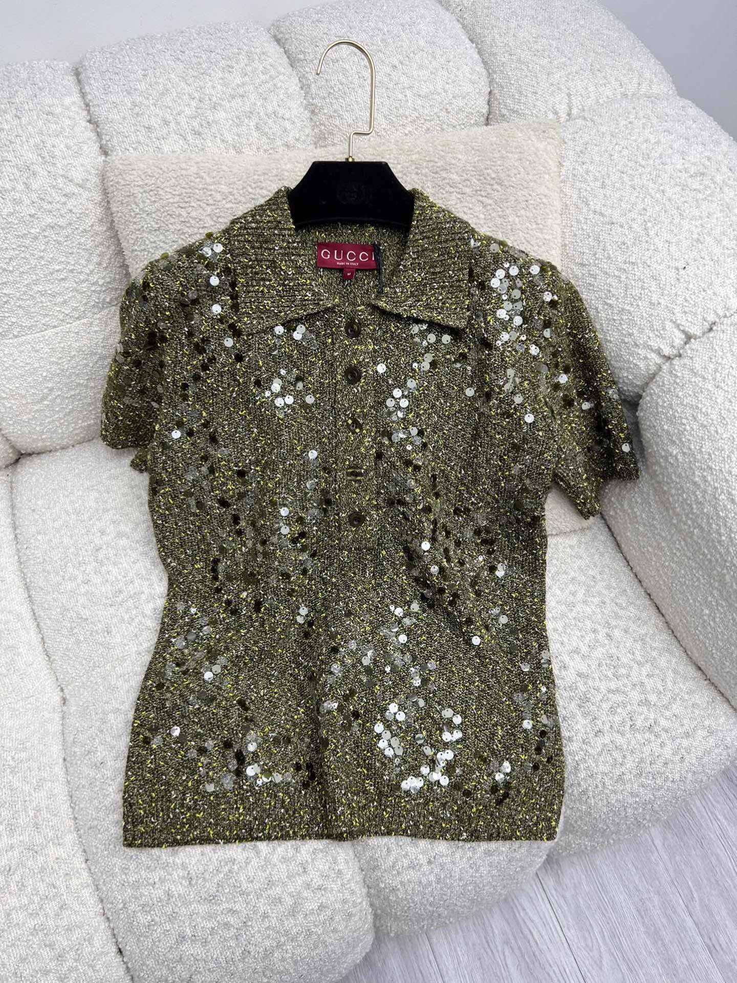 Gucci Beaded Embroidered Knit Suit