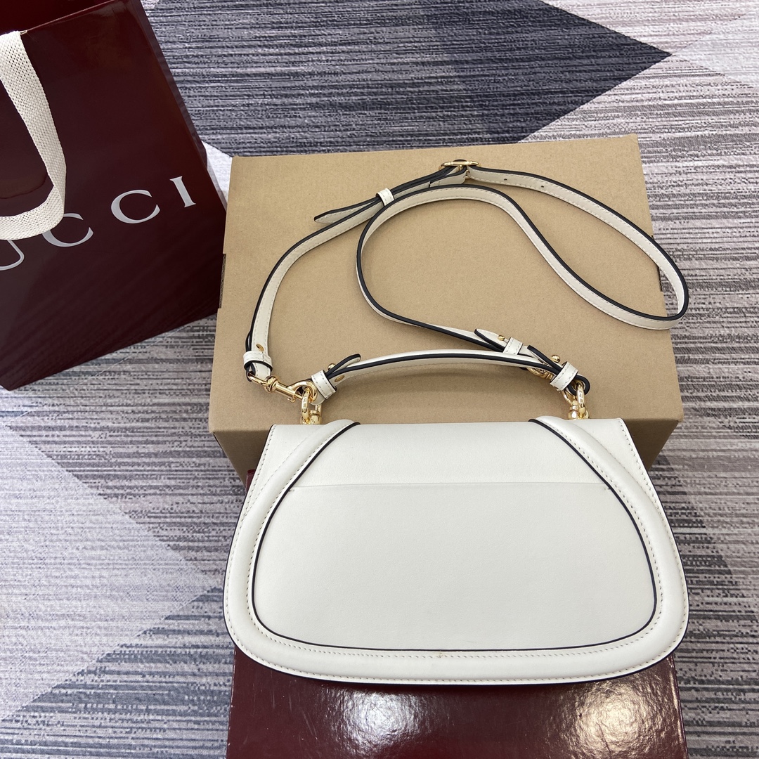 Gucci Blondie medium top handle bag-white