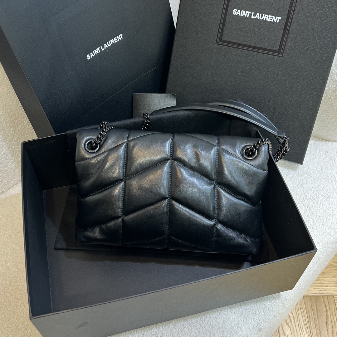 YSL-LOULOU Puffer -Black