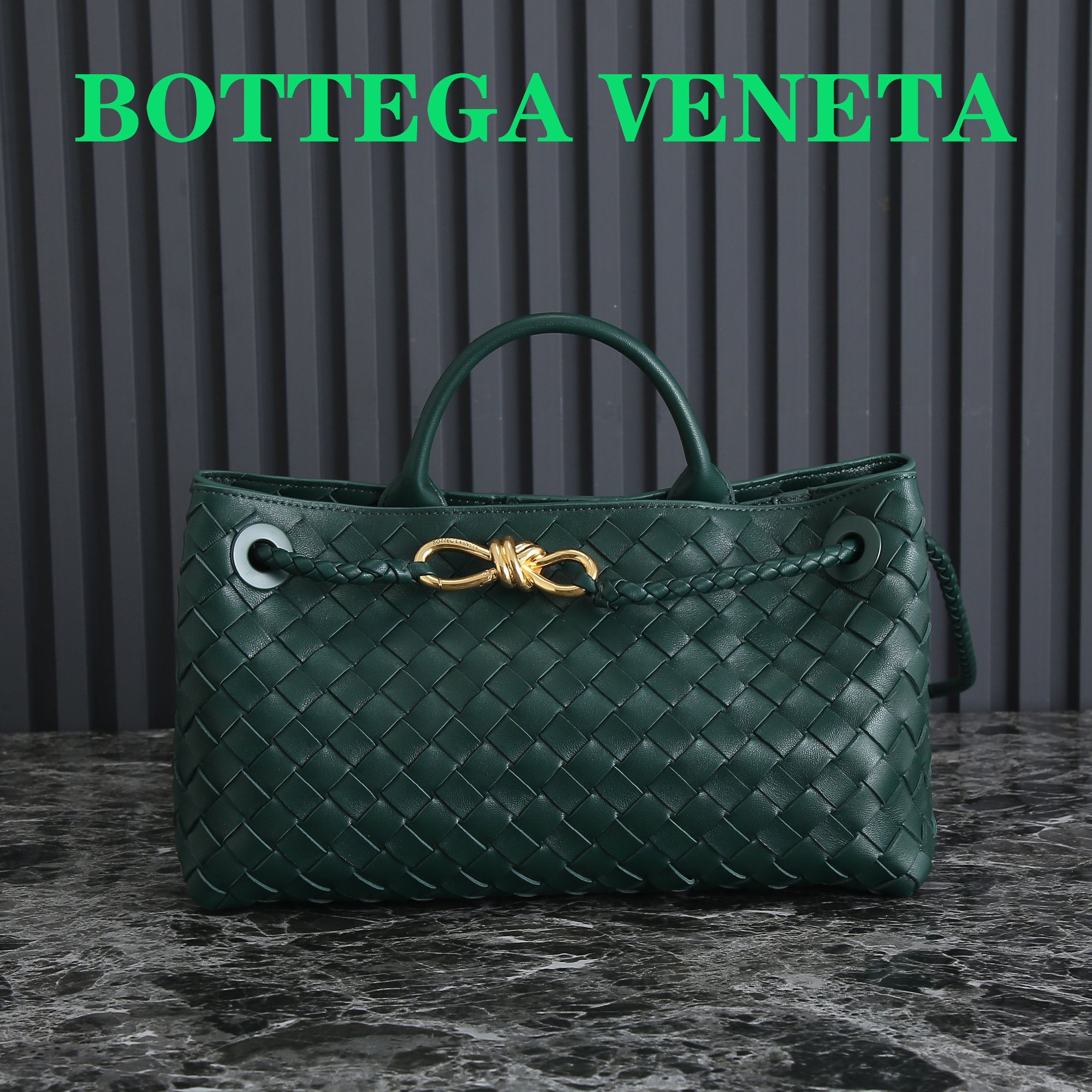 Bottega Veneta Andiamo Iconic Woven Handbag (Horizontal)