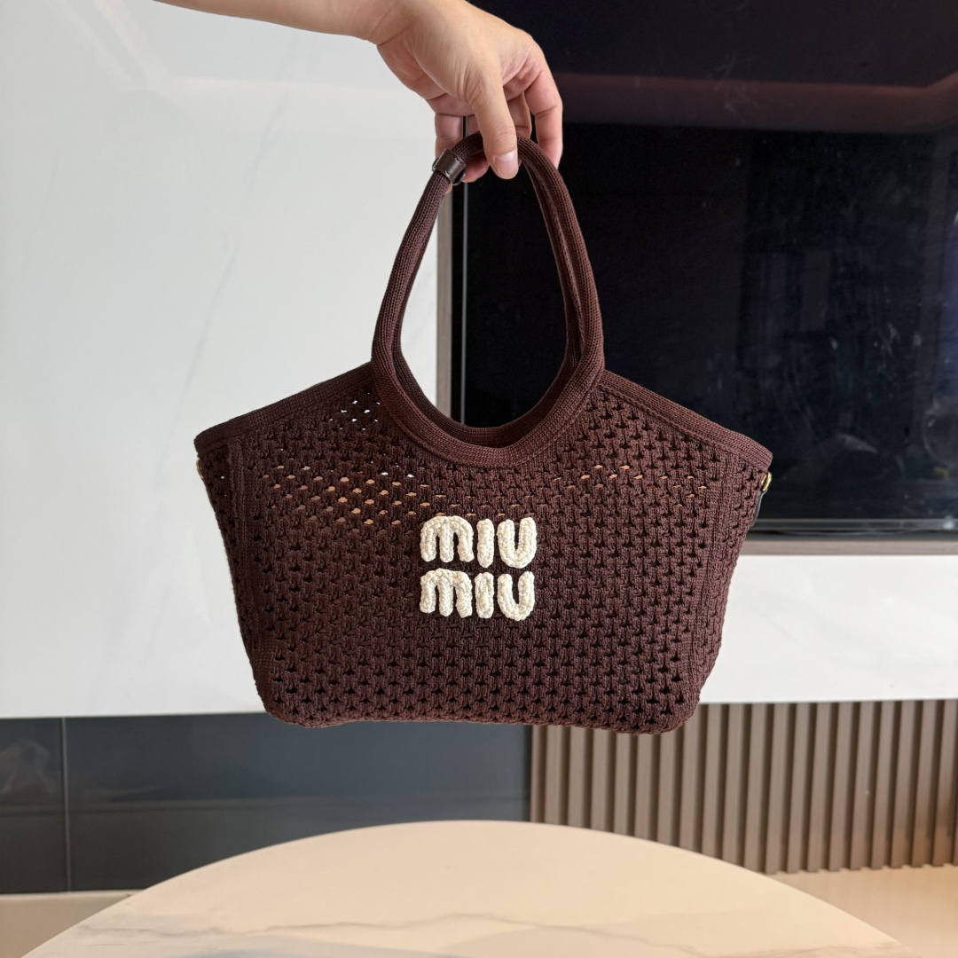 MIUMIU IVY cotton mesh bag