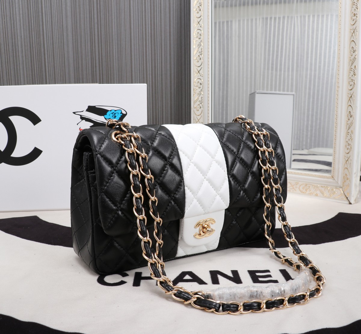 Chanel 2021 CF Two-Tone Flap Bag