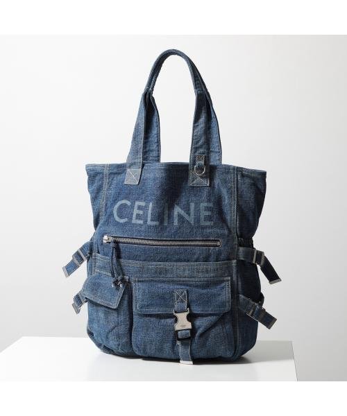 Celine Washed Denim Shoulder Tote
