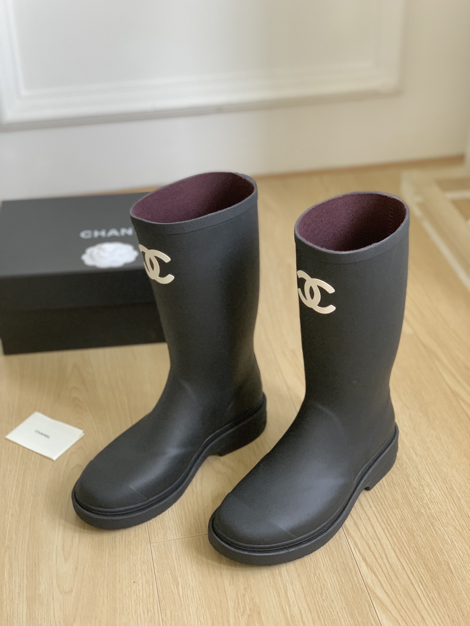 CHANEL Seamless Edition Rain Boots