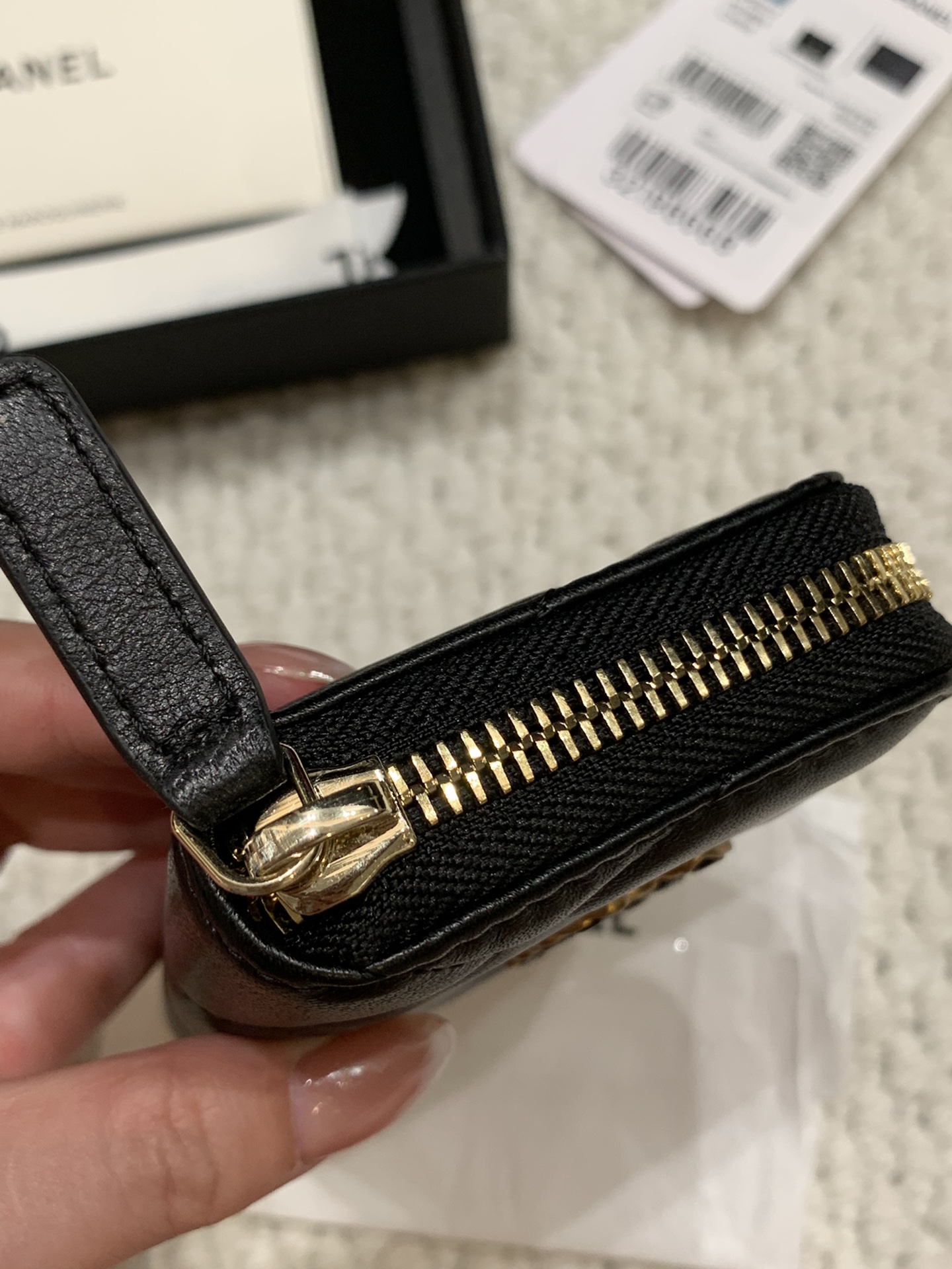 Chanel-sachet bag/Coin purse sheepskin