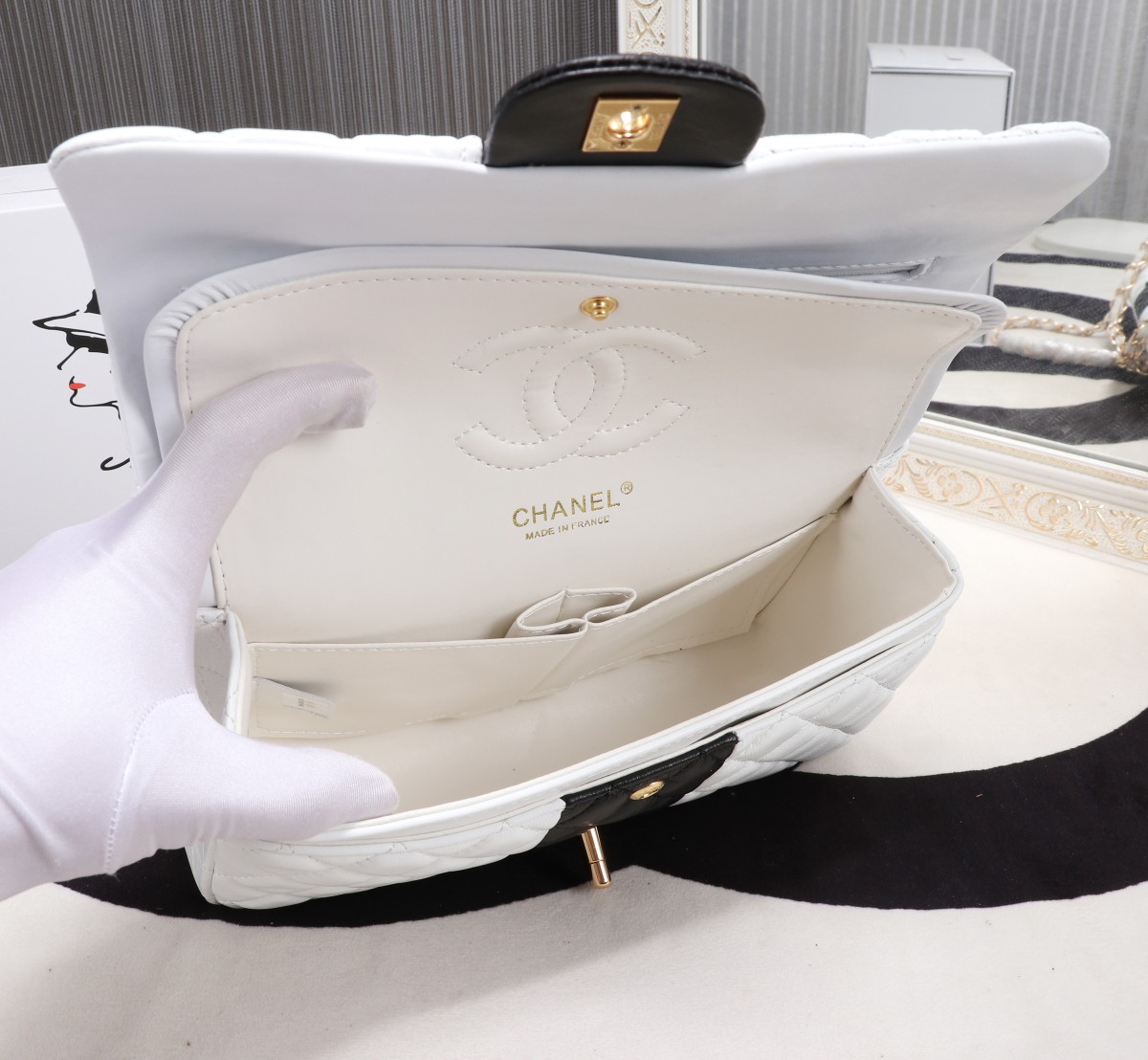 Chanel 2021 CF Two-Tone Flap Bag