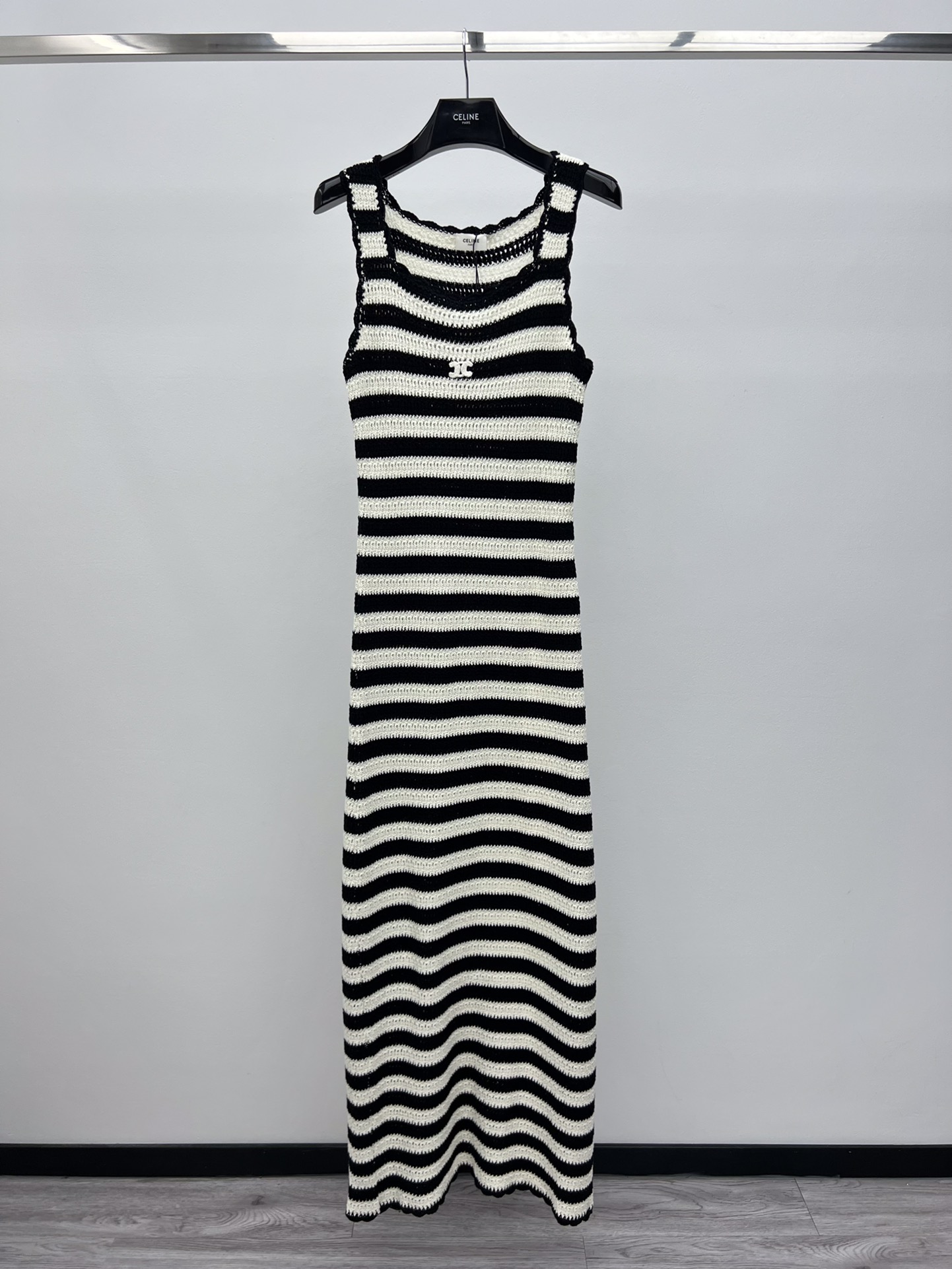 Celine Striped Crochet Maxi Dress