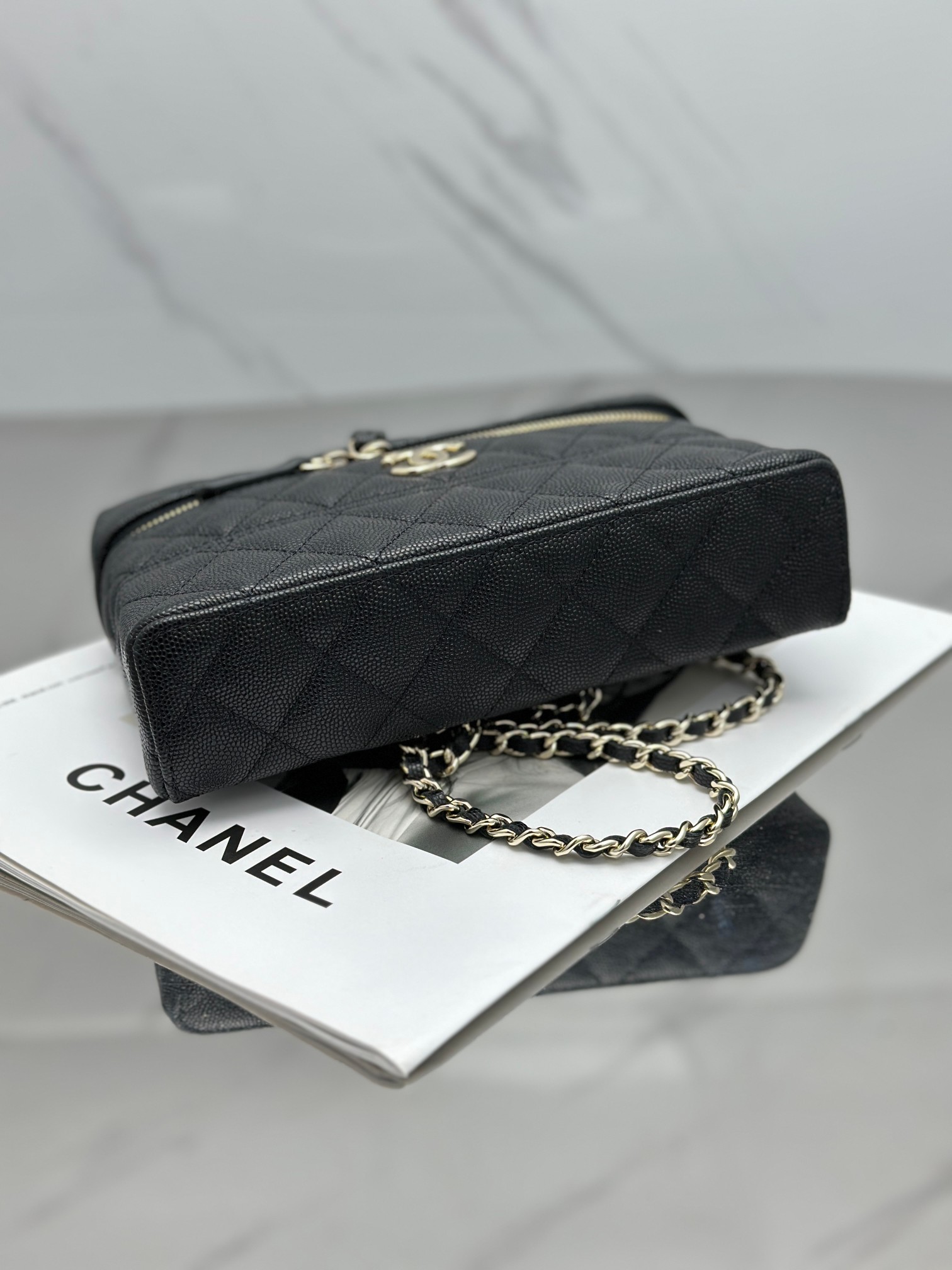 Chanel 25C LP Handle Makeup Bag Box bag