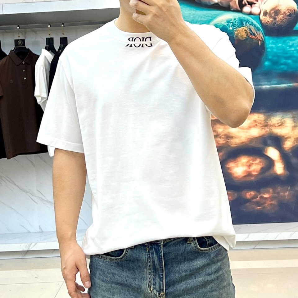 Dior spring/summer round neck short sleeve-white