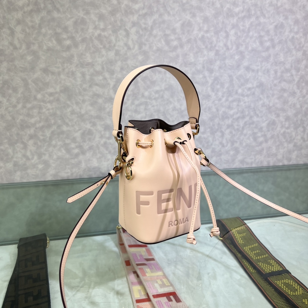 FENDI-Mon Tresor Mini Bucket Bag-Pink