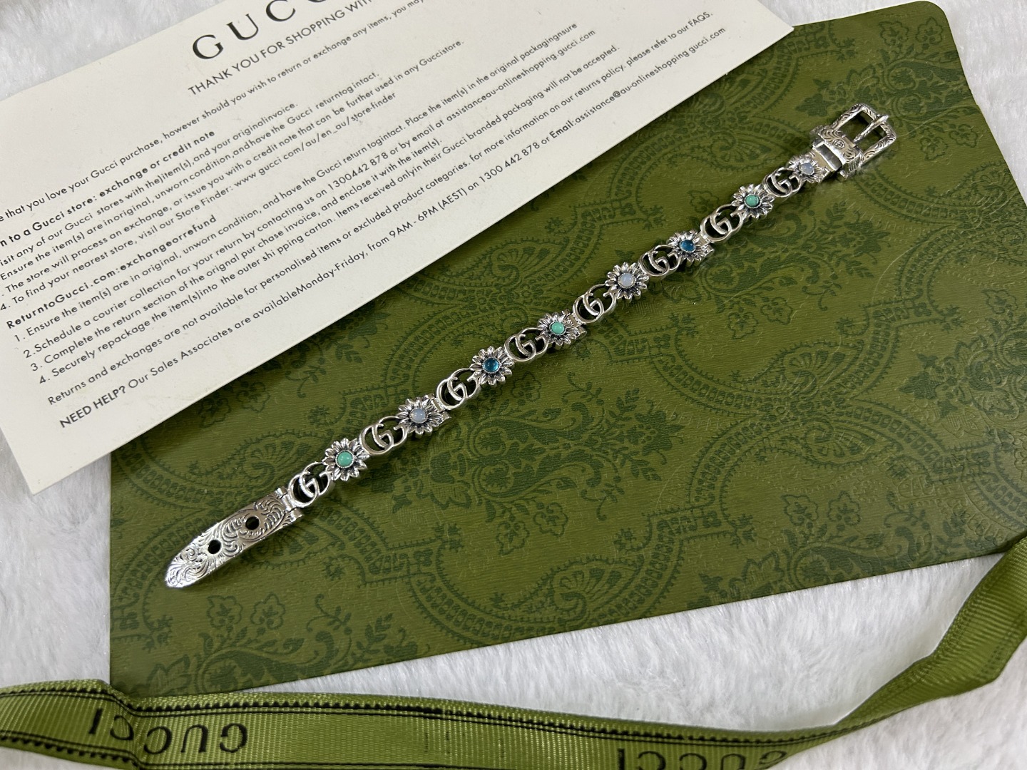 Gucci Turquoise Buckle Bracelet