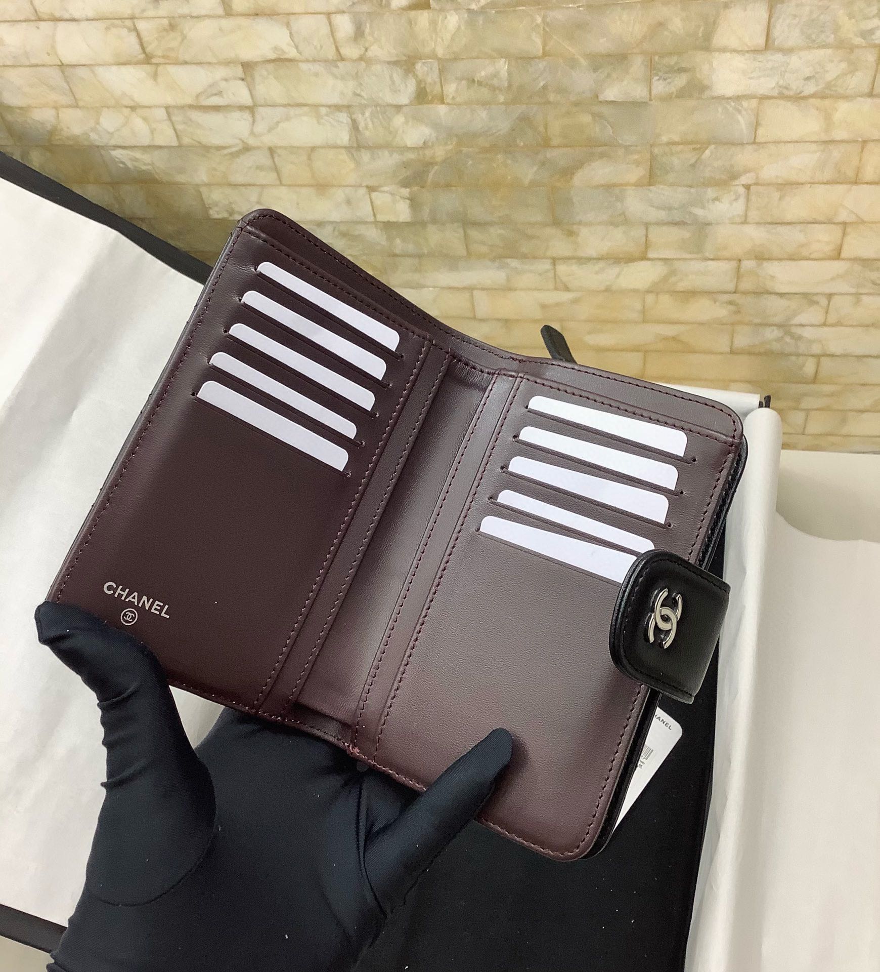 CHANEL Lambskin Bi-Fold Wallet