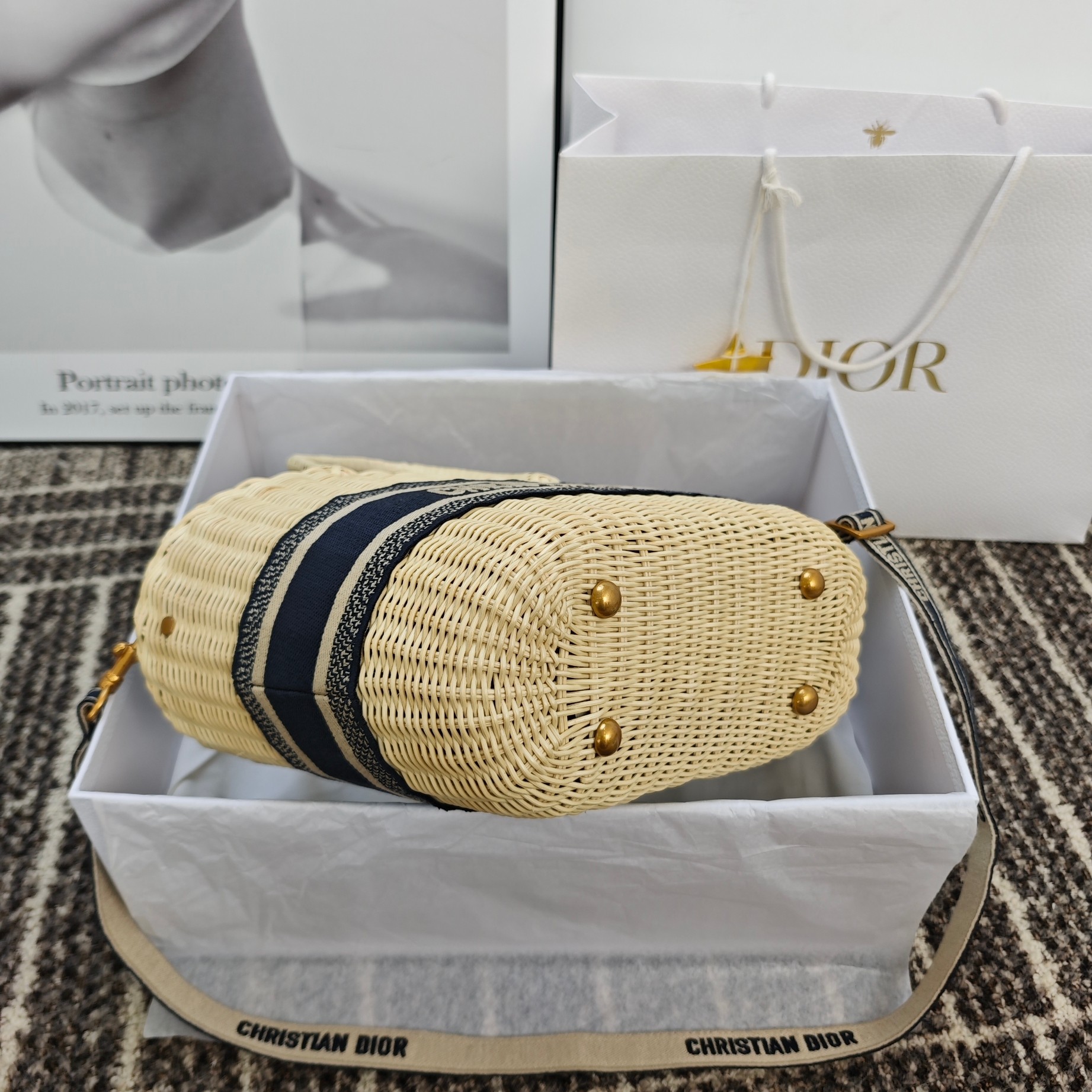 Braided Bamboo Basket Bag