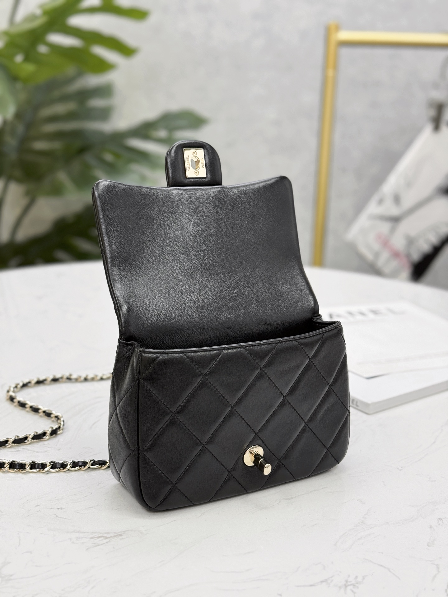 Chanel 25P Handle Mini Flap Bag