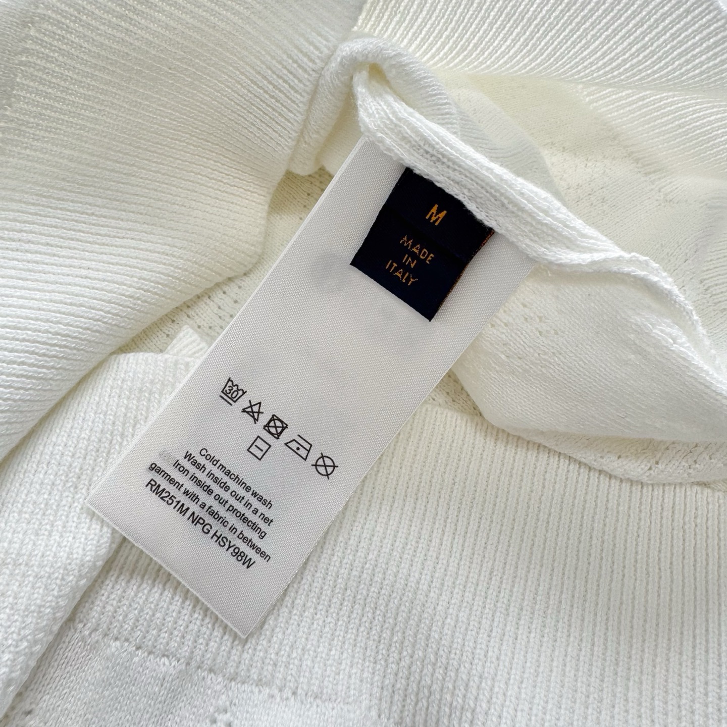 LV 1AGJHA Monogram Pointelle Cotton Pullover