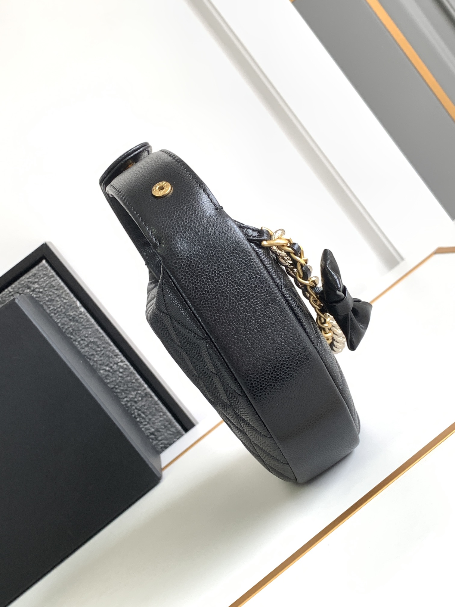 Chanel 24s black-pink gold bag