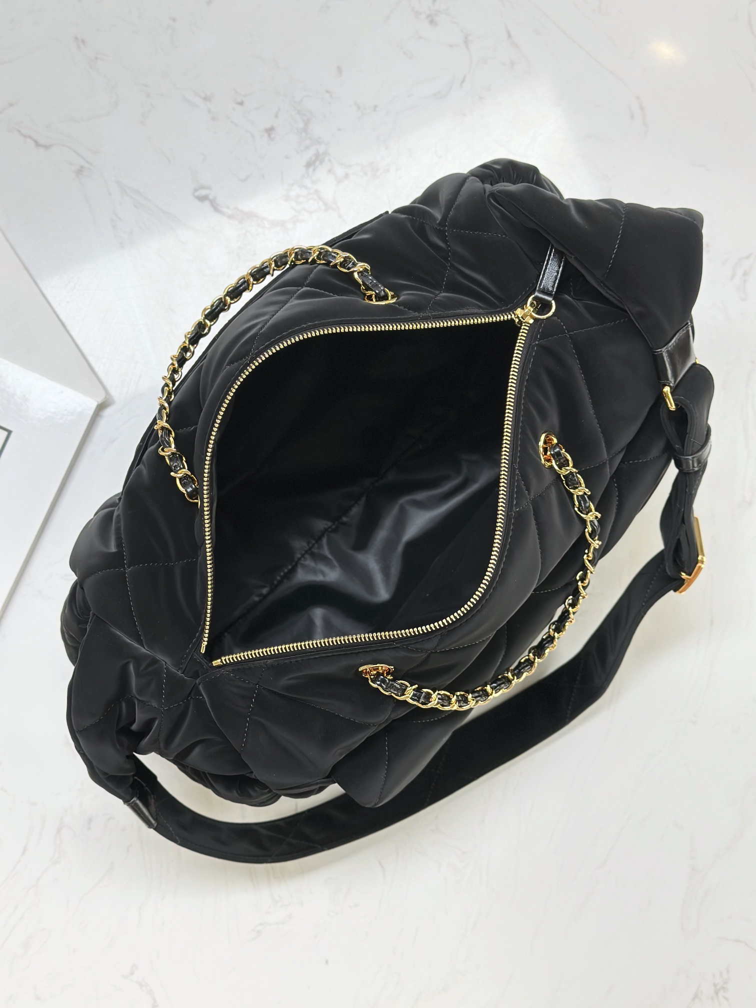 Chanel 24- Ski Collection Black Velvet Hobo