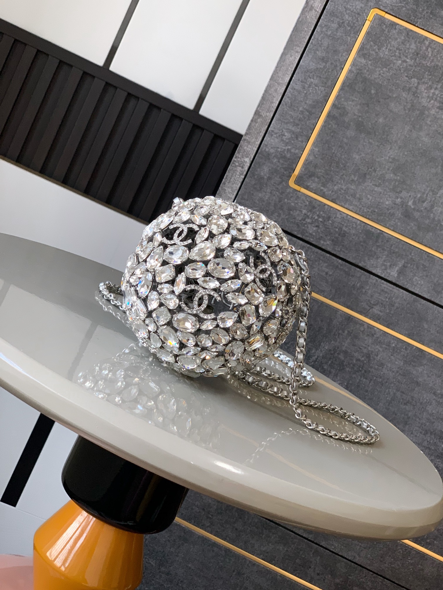 chanel diamond ball Bag