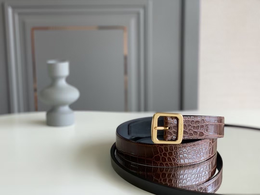 Tom Ford 38mm crocodile-embossed belt