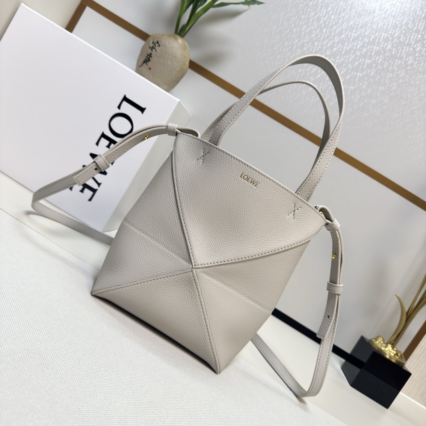 LOEWE Mini Puzzle Fold tote