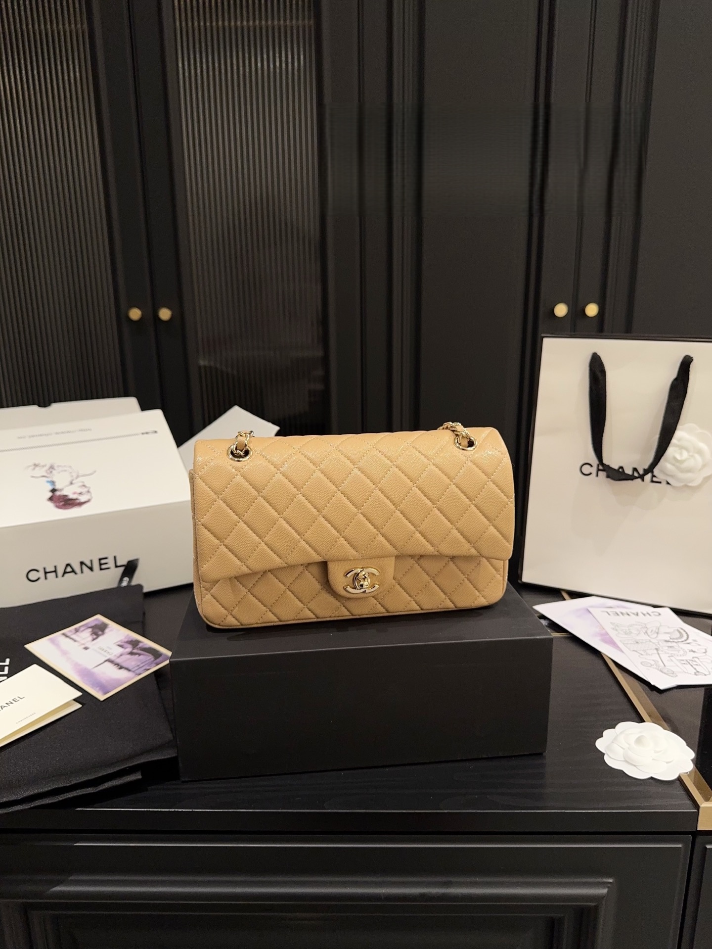 Chanel Classic Flap Bag – Caramel with Gold Hardware