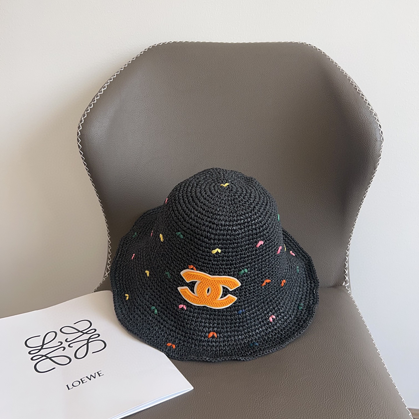 CHANEL 2025 New Arrival Woven Fisherman Hat