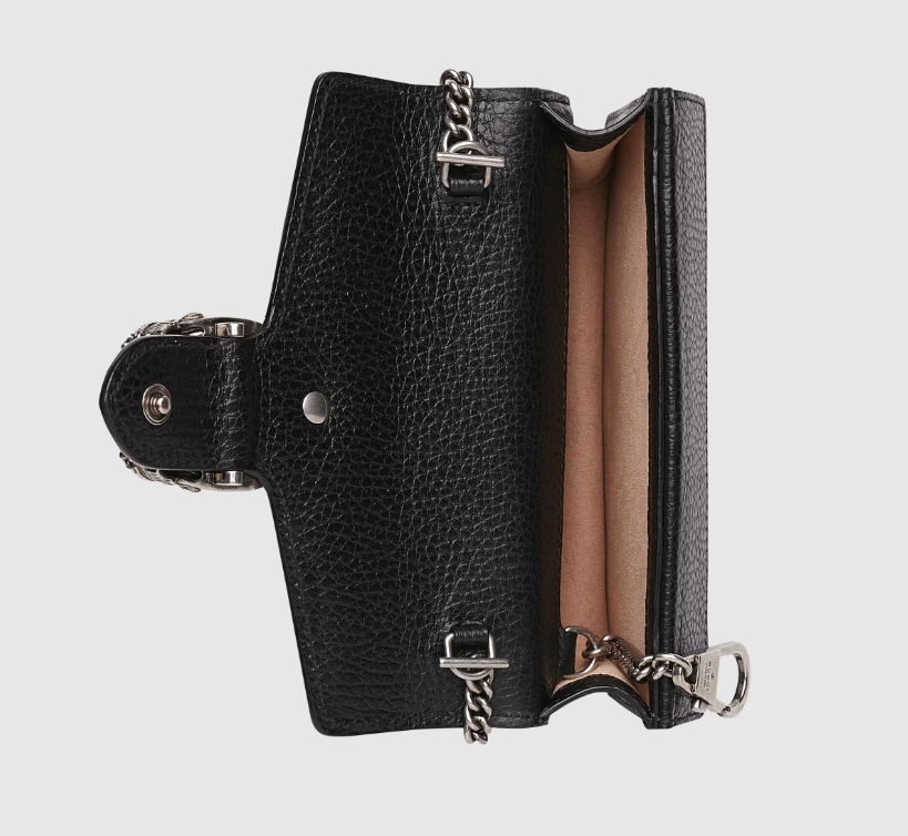 DIONYSUS LEATHER SUPER MINI BAG-Black-‎476432