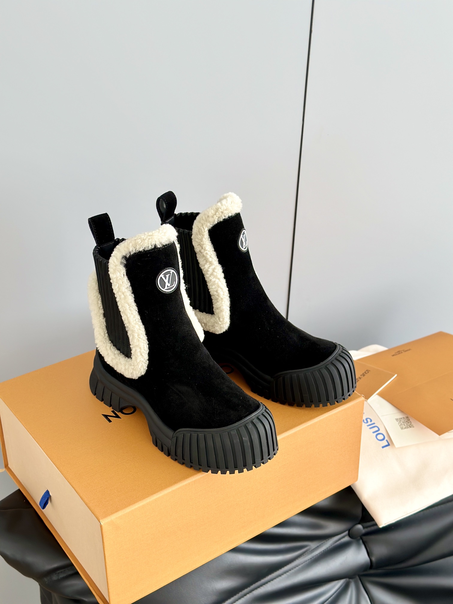 L House Ruby Chelsea Lamb ankle boots Doc Martens