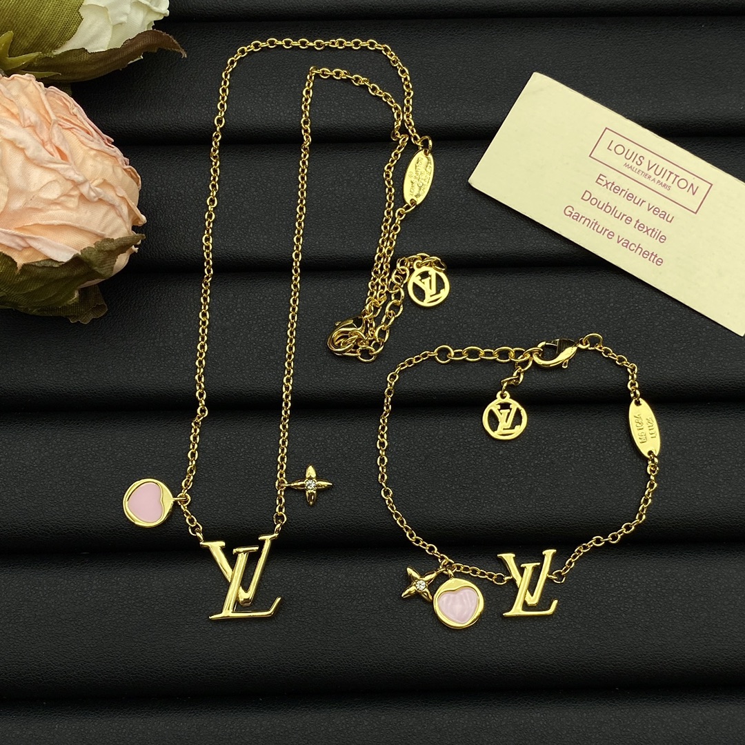 LV New Jewelry Set – Necklace & Bracelet