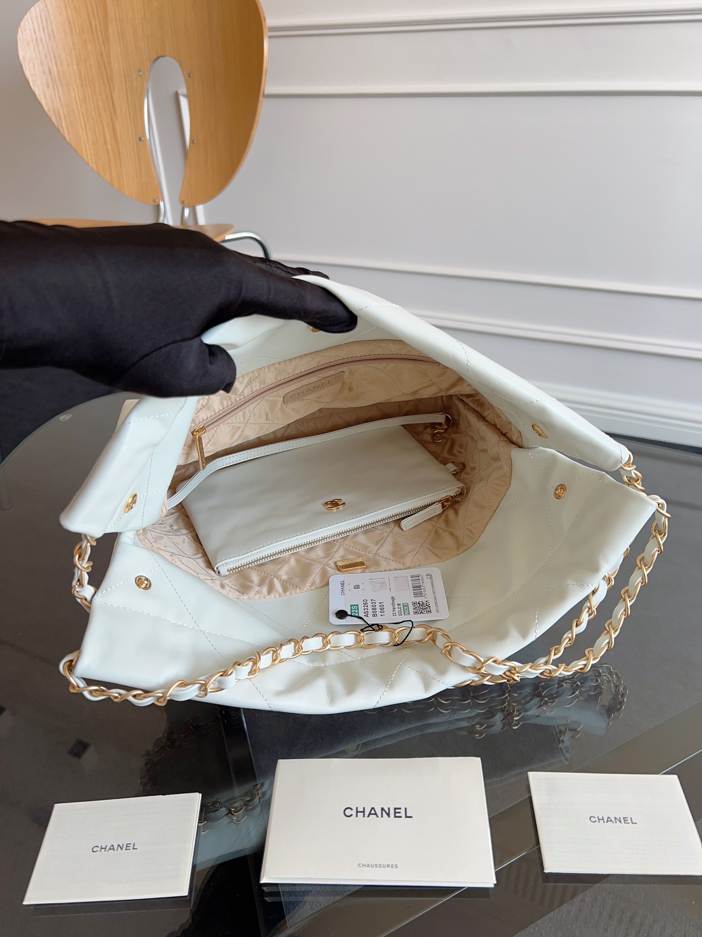 Chanel 22 Bag -White