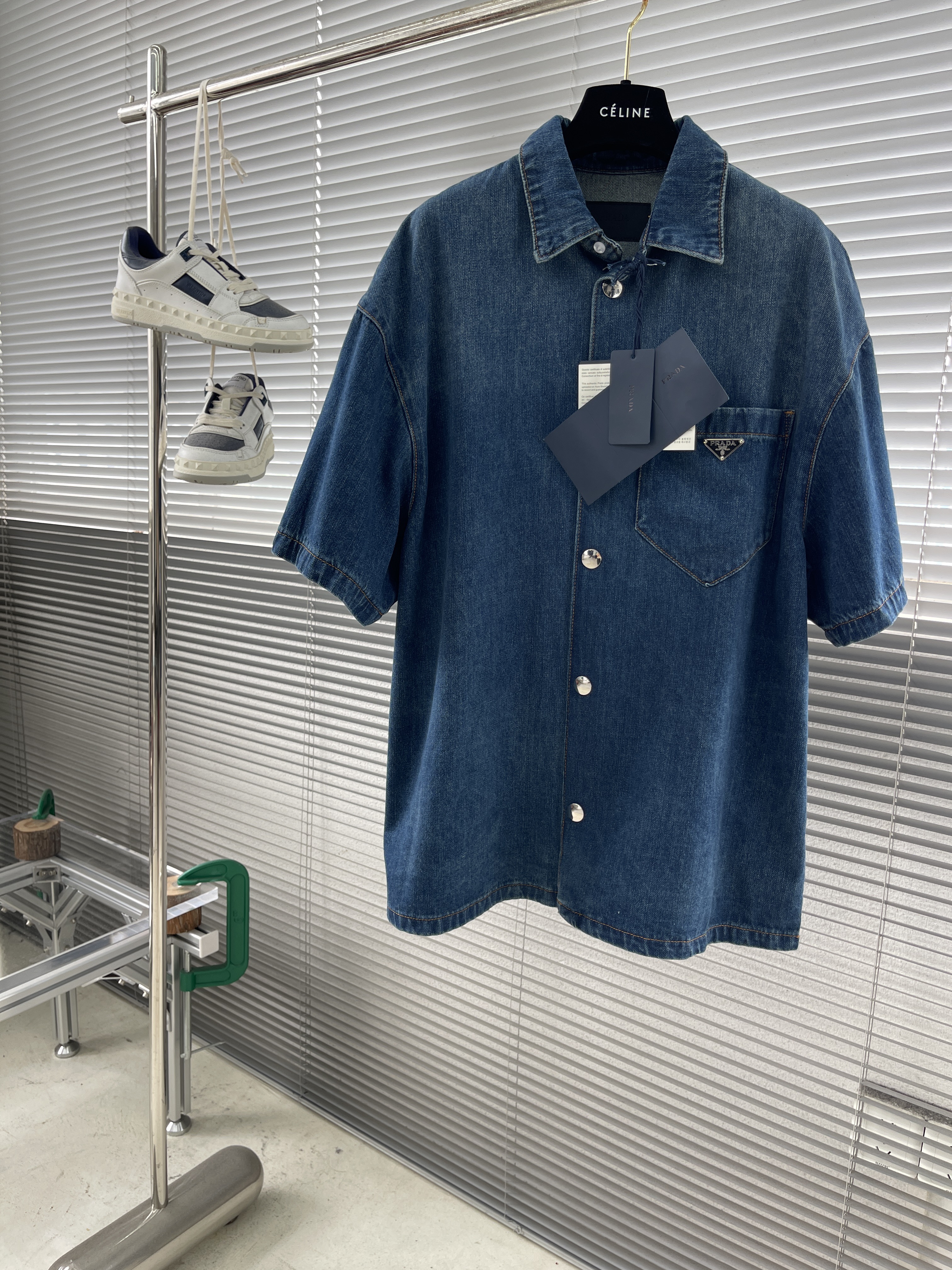 PRADA Logo Denim Shirt