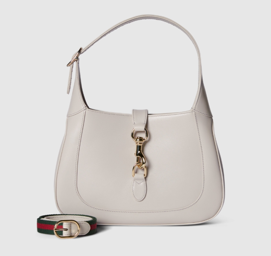 GUCCI JACKIE SMALL SHOULDER BAG-Light grey-782849