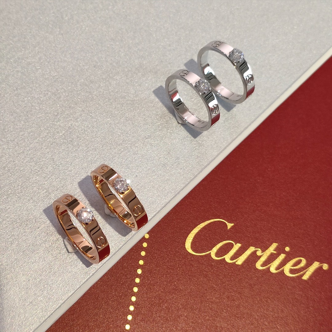 Cartier Classic LOVE Screw Ring – Raised Diamond