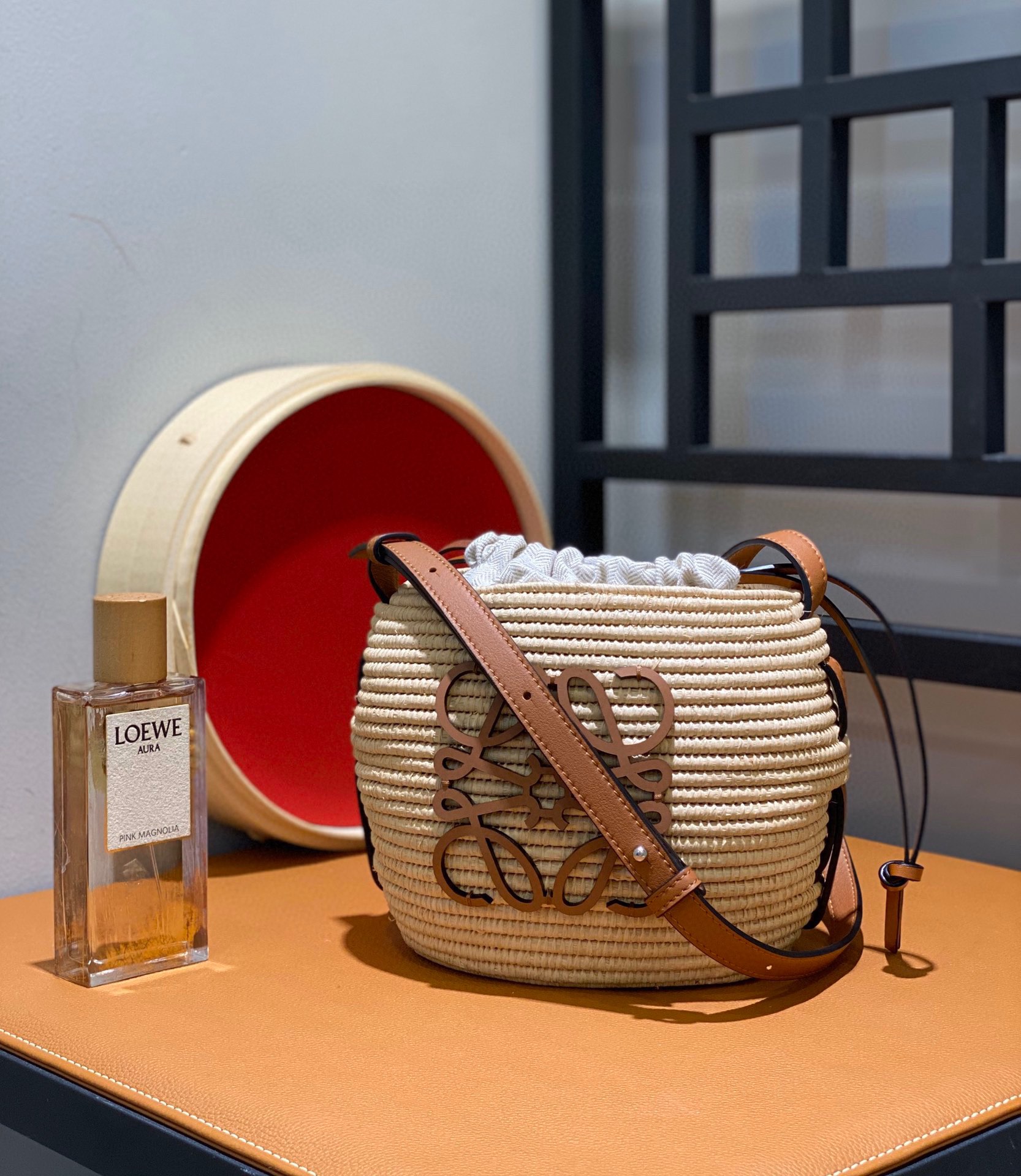 Loewe-062251A- Straw bag