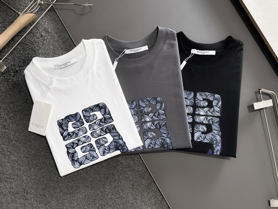 GVC Autumn/Winter round neck fashion short sleeve T-shirt-black