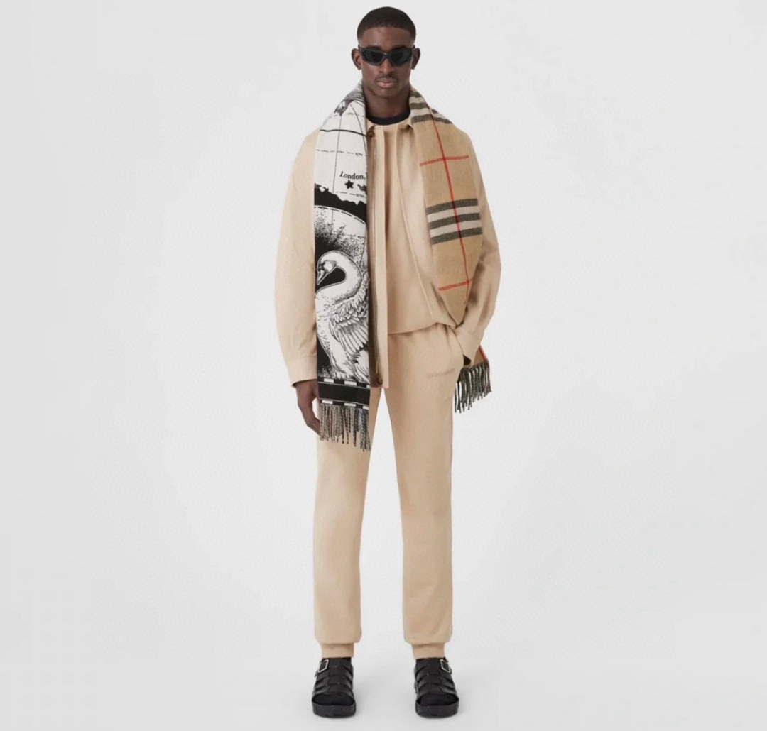 𝐁𝐮𝐫𝐛𝐞𝐫𝐫𝐲 Spliced Swan Scarf