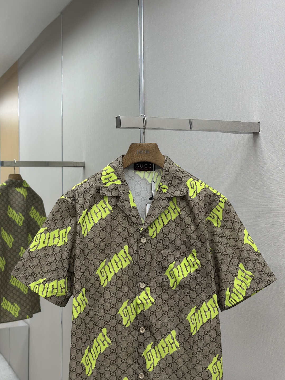 GUCCI Printed cotton poplin bowling shirt